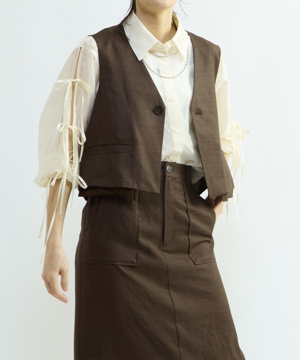 【HL】SHEER RIBBON SHIRT 詳細画像 14