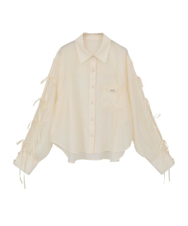 【HL】SHEER RIBBON SHIRT 詳細画像 16