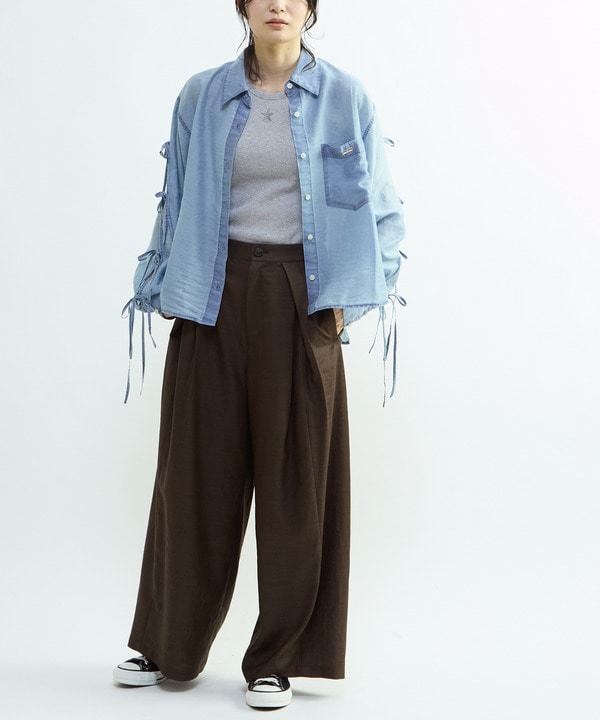 【HL】SHEER RIBBON SHIRT 詳細画像 2