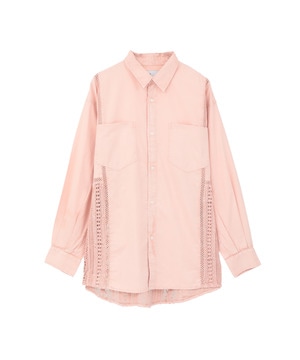 ACID WASHING LACE DOCKING SHIRT