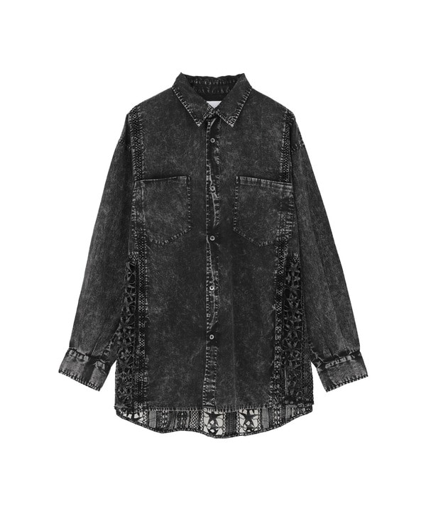 ACID WASHING LACE DOCKING SHIRT 詳細画像 19