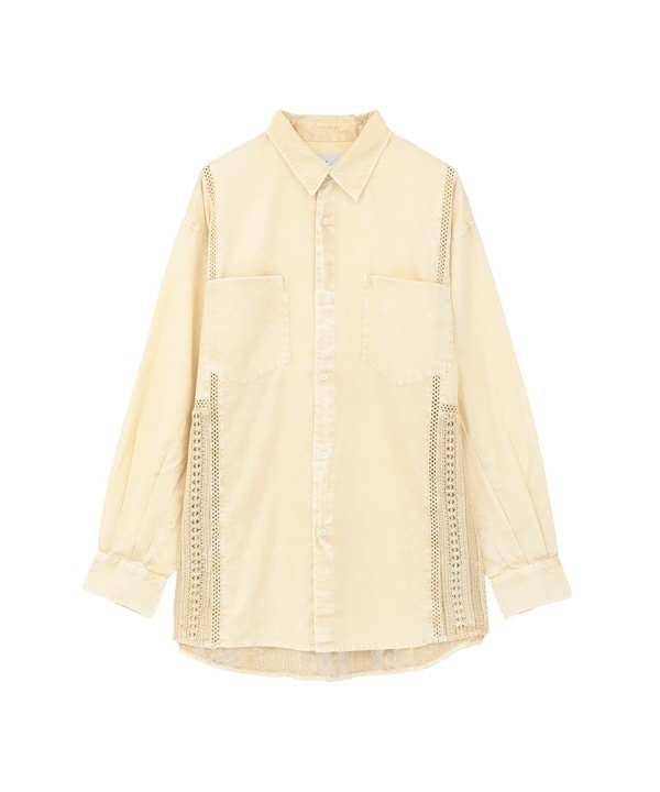 ACID WASHING LACE DOCKING SHIRT 詳細画像 20