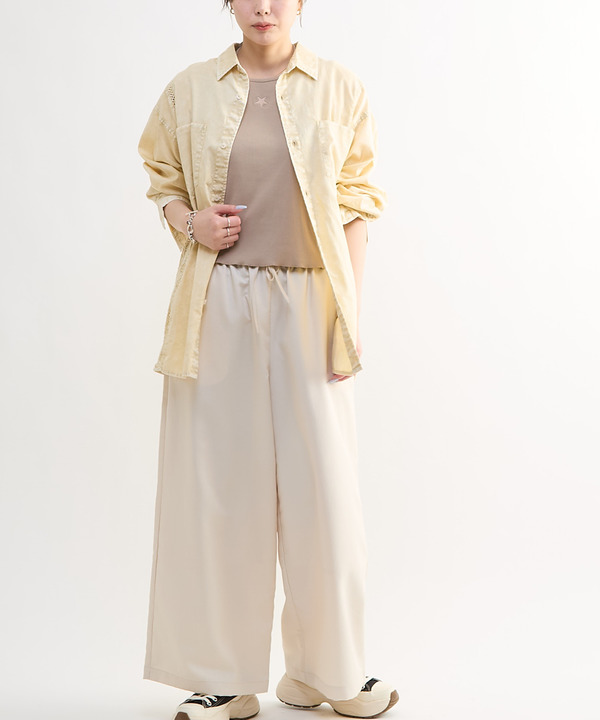 ACID WASHING LACE DOCKING SHIRT 詳細画像 5