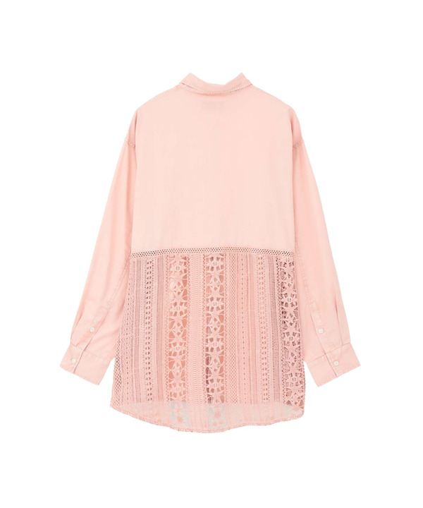 ACID WASHING LACE DOCKING SHIRT 詳細画像 8