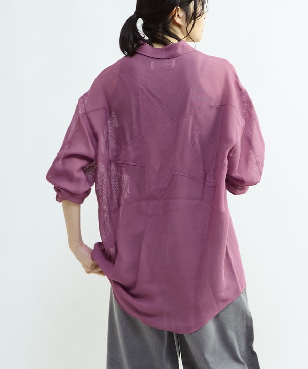 BACK STAR★ MESH SHIRT 詳細画像 ライラック 1