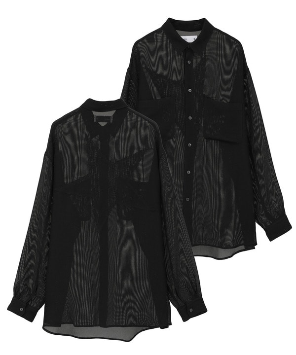 BACK STAR★ MESH SHIRT 詳細画像 ブラック 1
