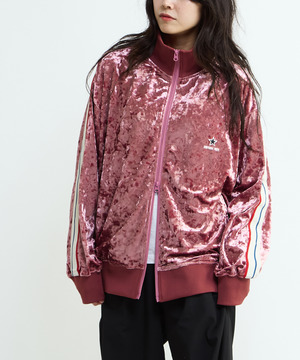 SIDE LINE CRASHED VELOR TRACK JACKET