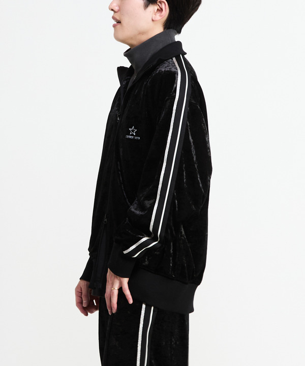 SIDE LINE CRASHED VELOR TRACK JACKET 詳細画像 1
