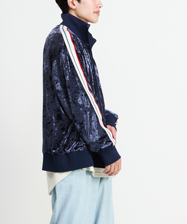 SIDE LINE CRASHED VELOR TRACK JACKET 詳細画像 16