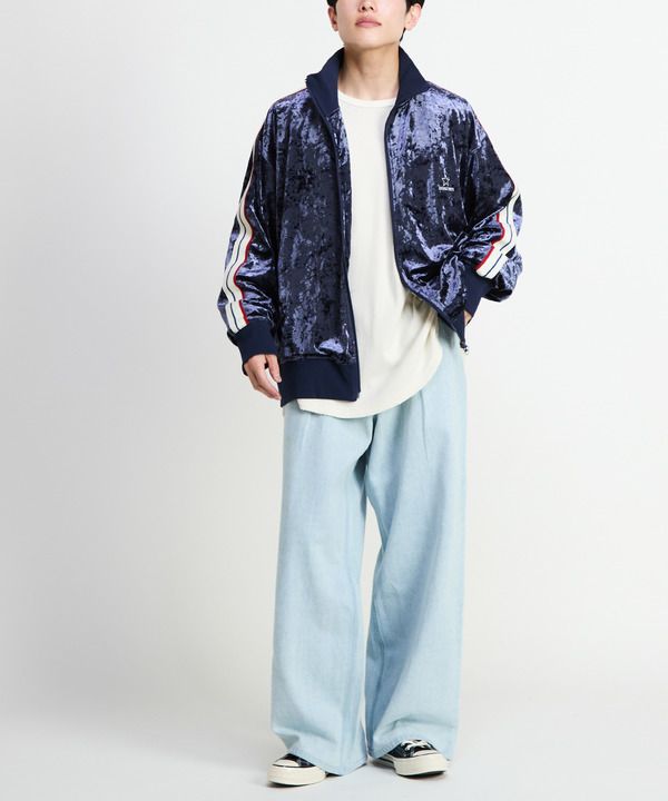 SIDE LINE CRASHED VELOR TRACK JACKET 詳細画像 17