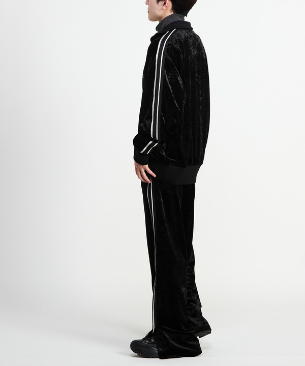SIDE LINE CRASHED VELOR TRACK JACKET 詳細画像 3