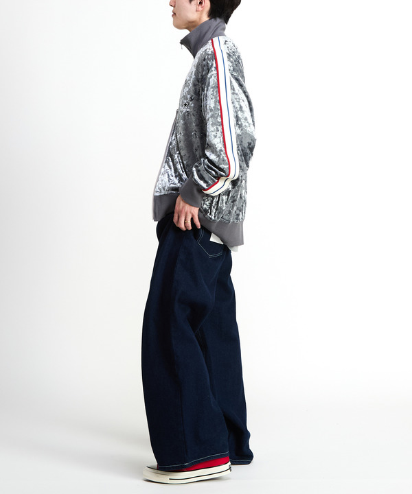 SIDE LINE CRASHED VELOR TRACK JACKET 詳細画像 6