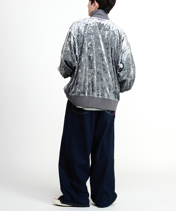 SIDE LINE CRASHED VELOR TRACK JACKET 詳細画像 7