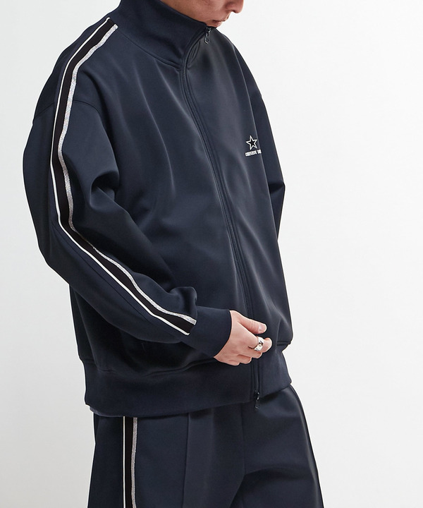 SIDE LINE LOOSE TRACK JACKET(UNISEX) 詳細画像 チャコールグレー 1