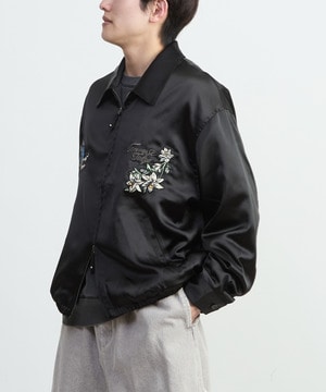 SATIN ZIP-UP BLOUSON