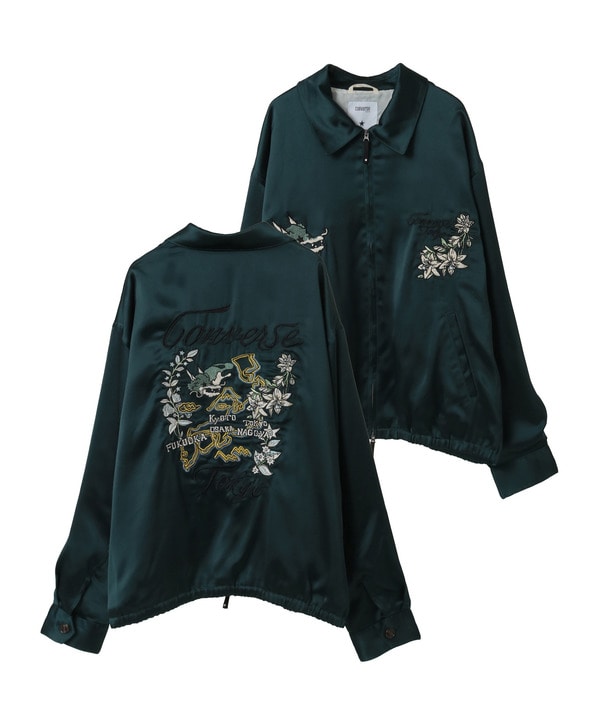 SATIN ZIP-UP BLOUSON 詳細画像 ブルーグリーン 1