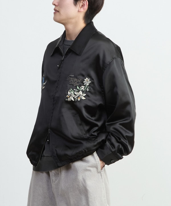 SATIN ZIP-UP BLOUSON 詳細画像 ブラック 1
