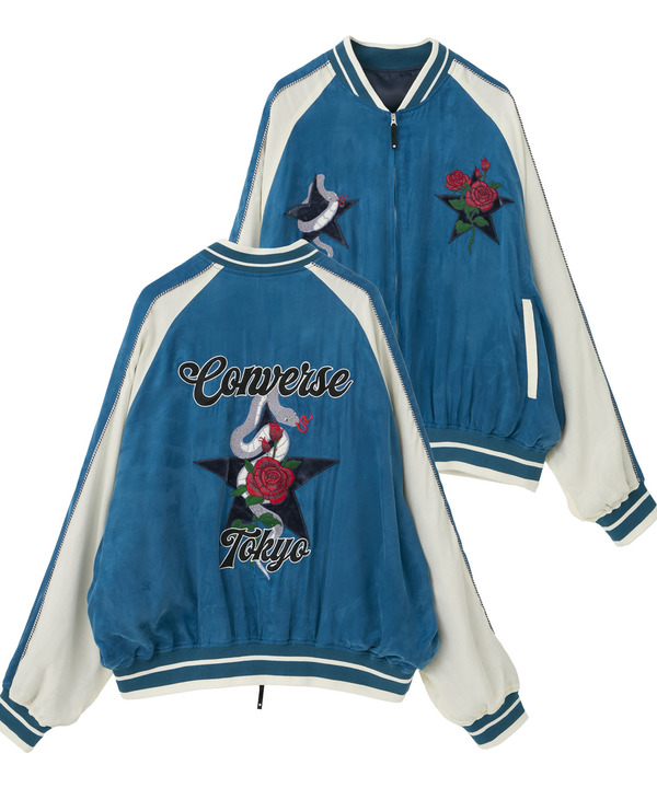 VINTAGE SATIN SOUVENIR JACKET 詳細画像 ブルー 1