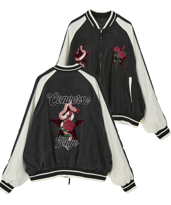 VINTAGE SATIN SOUVENIR JACKET 詳細画像 ブラック 1