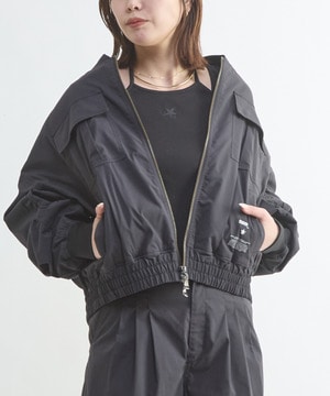 GATHER SLEEVE MILITARY MA-1 JACKET