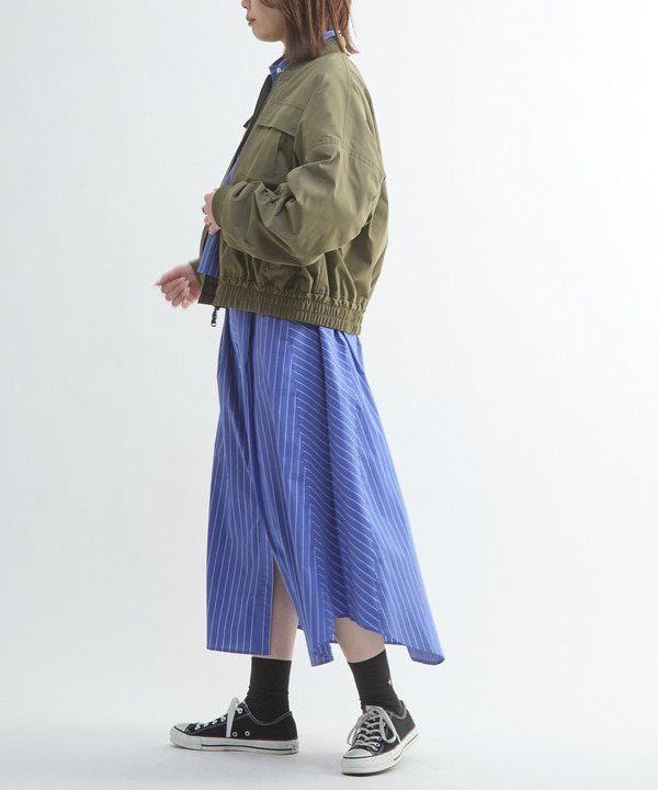 GATHER SLEEVE MILITARY MA-1 JACKET 詳細画像 10