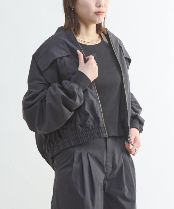 GATHER SLEEVE MILITARY MA-1 JACKET 詳細画像 11