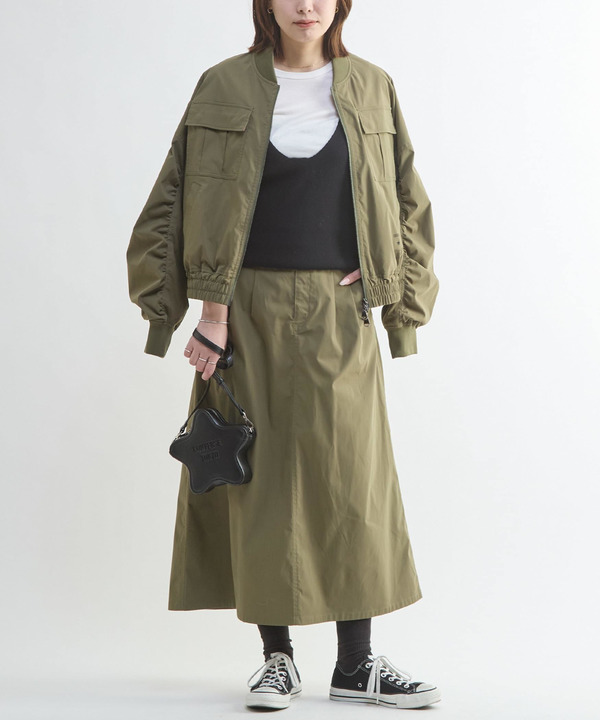 GATHER SLEEVE MILITARY MA-1 JACKET 詳細画像 5