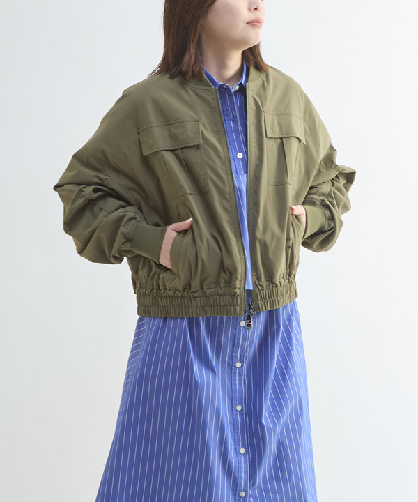 GATHER SLEEVE MILITARY MA-1 JACKET 詳細画像 8