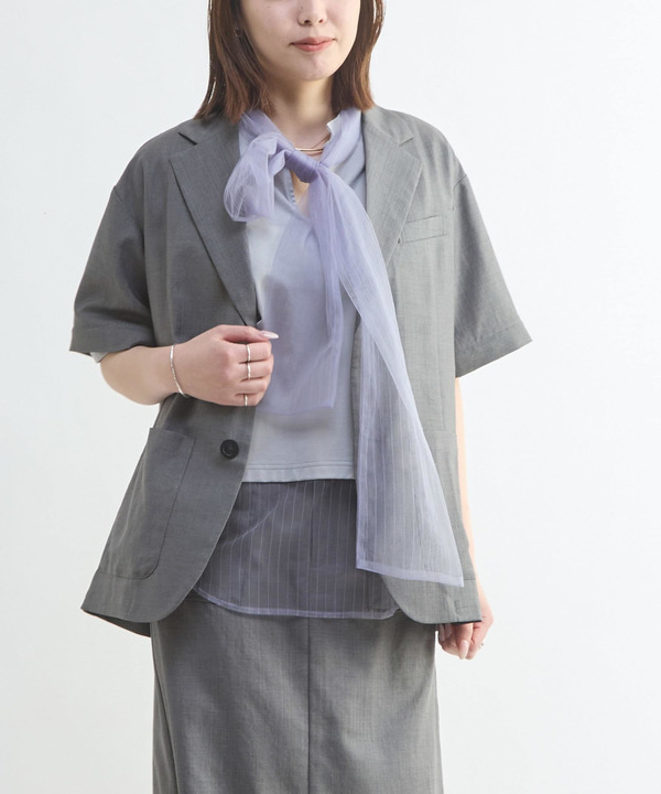 【HL】LINEN LIKE 2WAY TAILORED JACKET 詳細画像 10