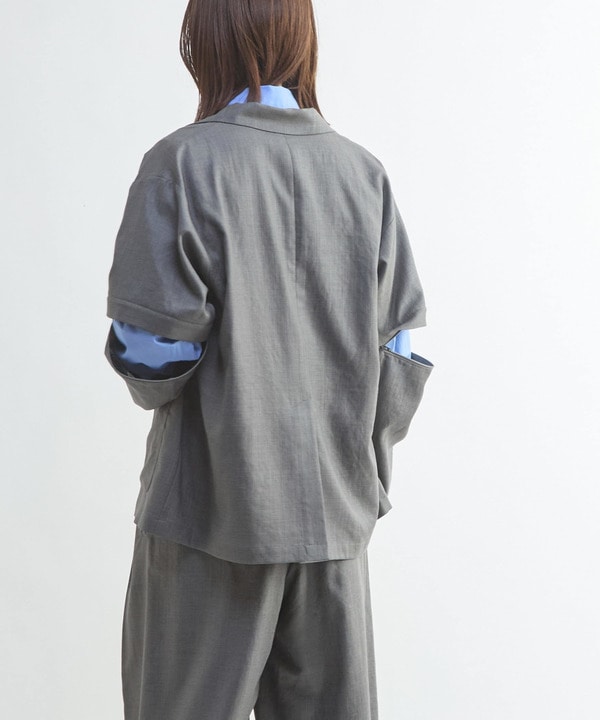 【HL】LINEN LIKE 2WAY TAILORED JACKET 詳細画像 16