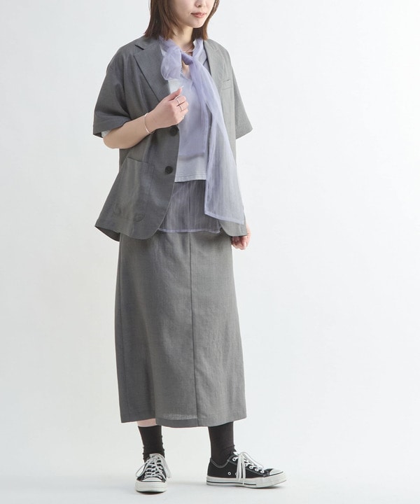 【HL】LINEN LIKE 2WAY TAILORED JACKET 詳細画像 19