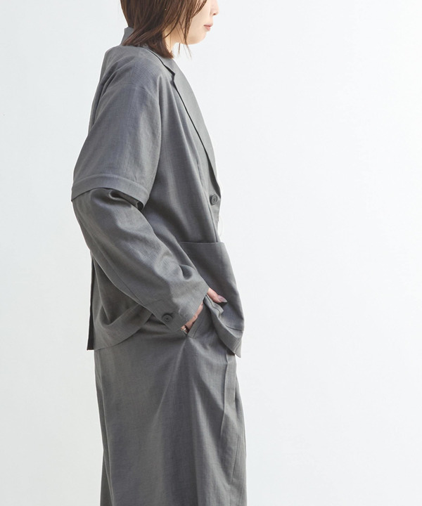 【HL】LINEN LIKE 2WAY TAILORED JACKET 詳細画像 3