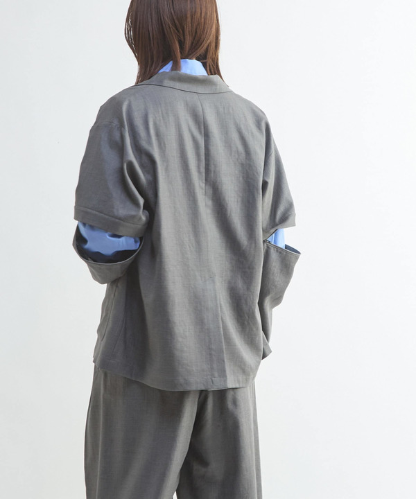 【HL】LINEN LIKE 2WAY TAILORED JACKET 詳細画像 8
