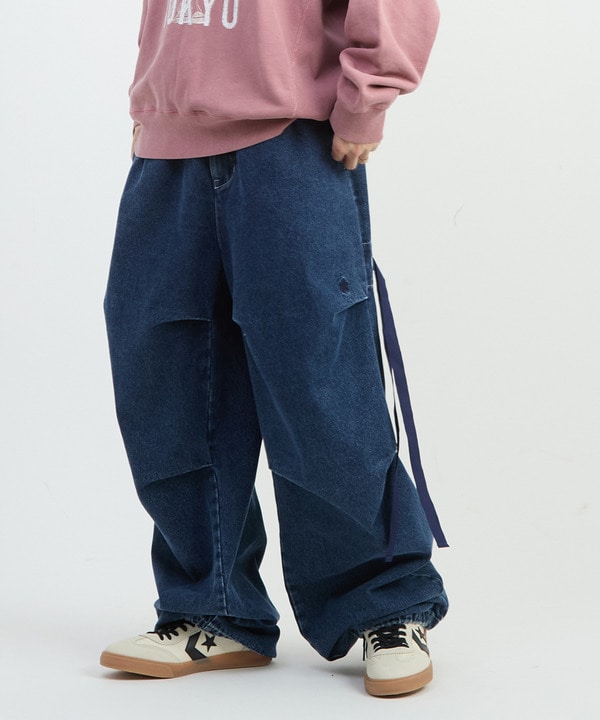 DENIM WIDE CARGO PANTS 詳細画像 インディゴブルー 1