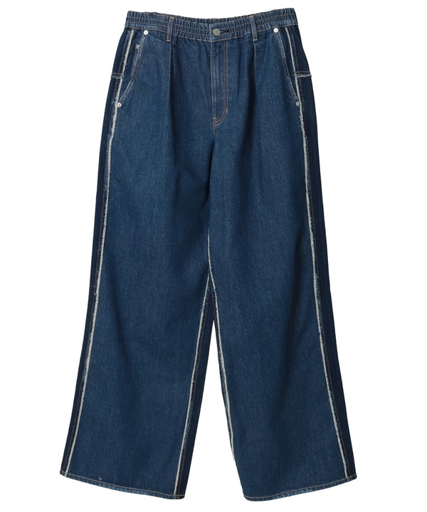 DENIM SWITCHING WIDE PANTS 詳細画像 インディゴブルー 1