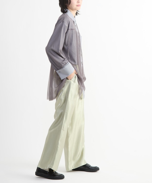 SHINY SATIN PINTUCK WIDE PANTS 詳細画像 8