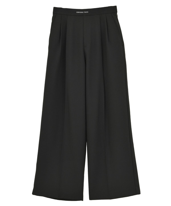 WAIST LOGO WIDE SLACKS PANTS 詳細画像 ブラック 1