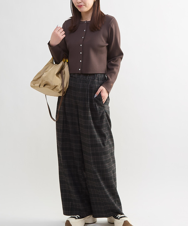CHECKED WIDE SLACKS 詳細画像 1