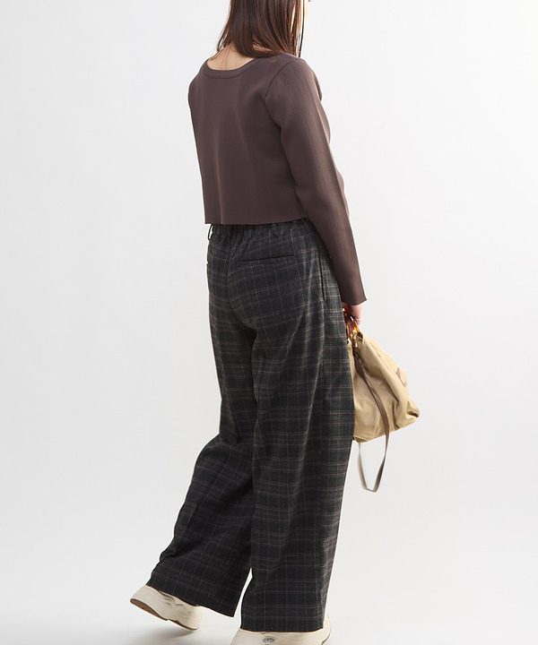 CHECKED WIDE SLACKS 詳細画像 2