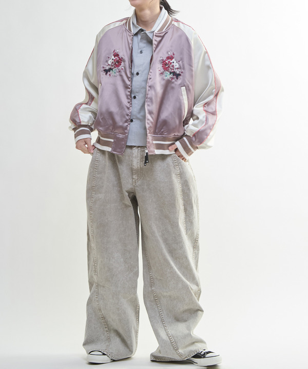 PIGMENT DYED BARREL LEG WIDE PANTS 詳細画像 11