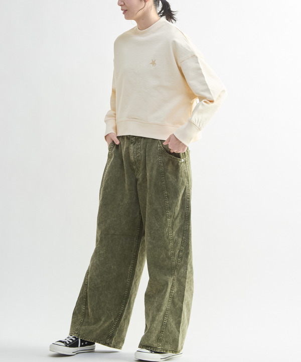 PIGMENT DYED BARREL LEG WIDE PANTS 詳細画像 2