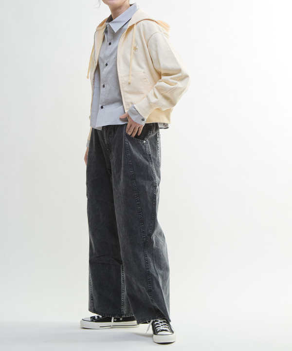 PIGMENT DYED BARREL LEG WIDE PANTS 詳細画像 4
