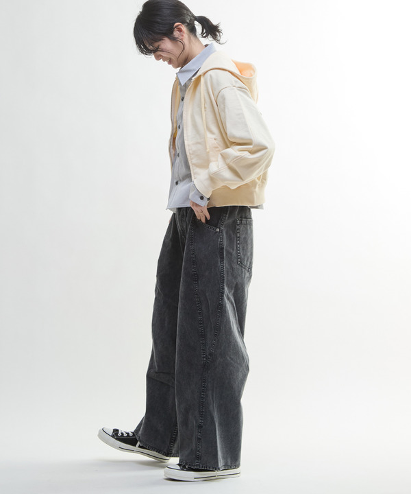PIGMENT DYED BARREL LEG WIDE PANTS 詳細画像 5