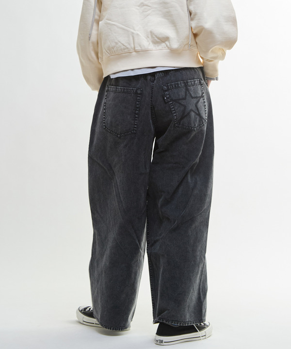 PIGMENT DYED BARREL LEG WIDE PANTS 詳細画像 9
