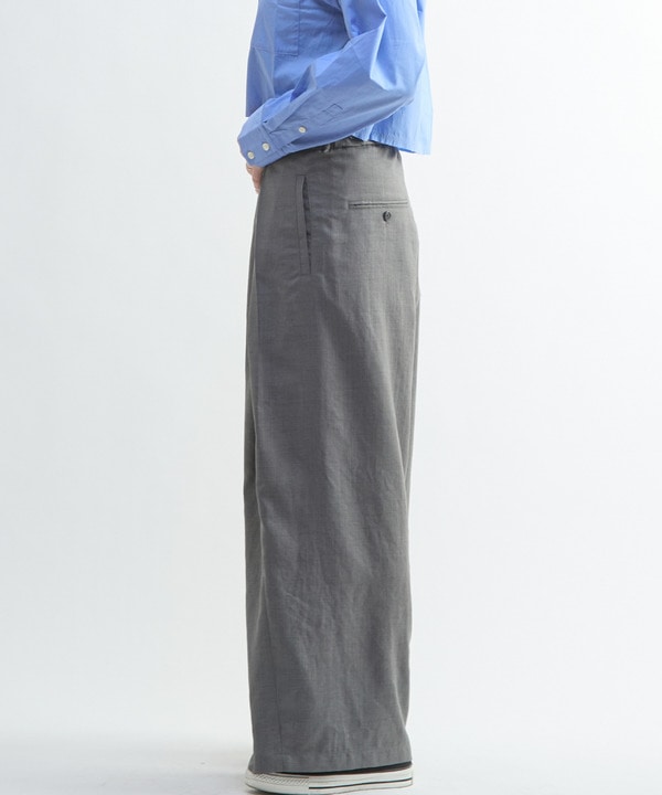 【HL】LINEN LIKE WIDE TUCK PANTS 詳細画像 1