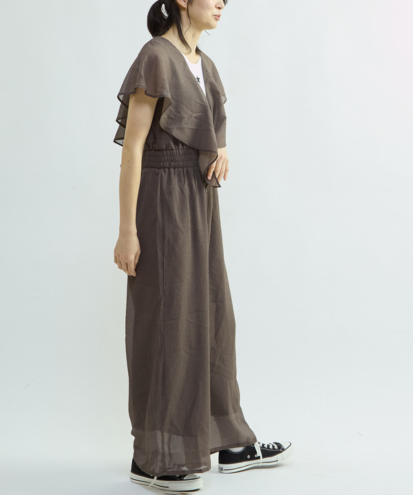 V-NECK FRILL ALL-IN-ONE 詳細画像 1