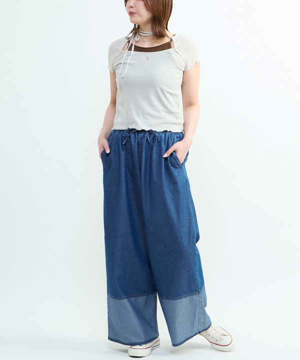 LIGHT DENIM WIDE PANTS 詳細画像 2