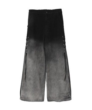FADE COLOR LACE-UP PANTS