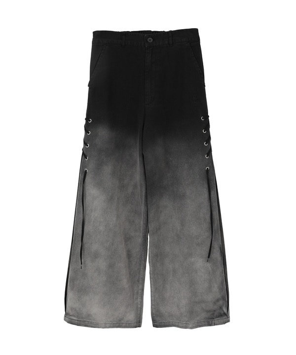 FADE COLOR LACE-UP PANTS 詳細画像 ブラック 1