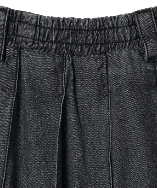 WIDE PLEATED DENIM FLARE SKIRT 詳細画像 10